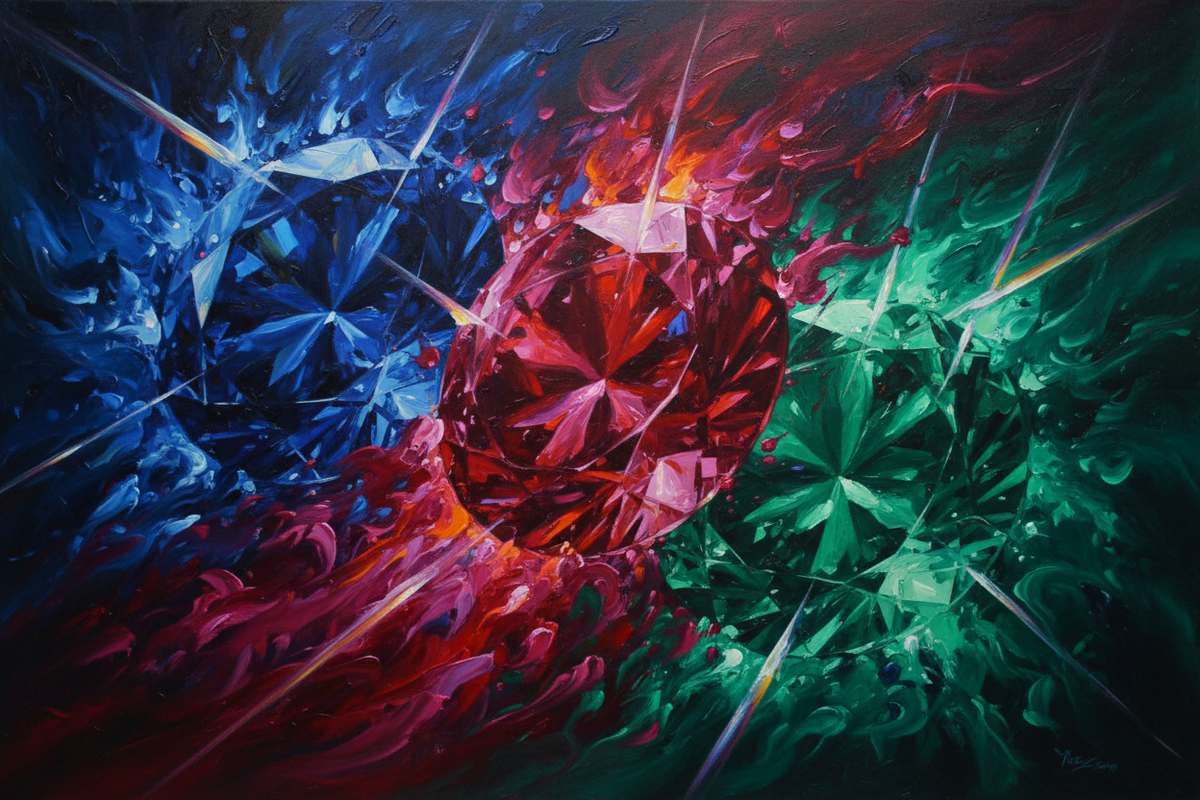 Master Painter Gemstone Composition